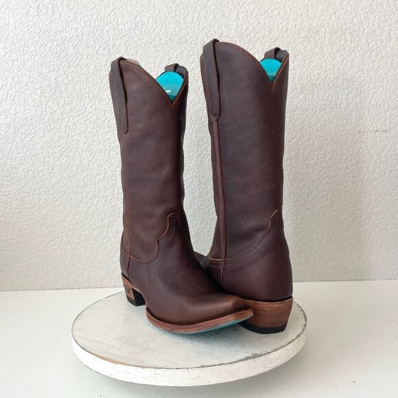 Brown Heeled Boots for Women - Picture 1 of 11
